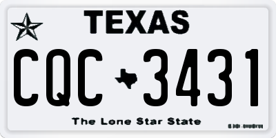 TX license plate CQC3431