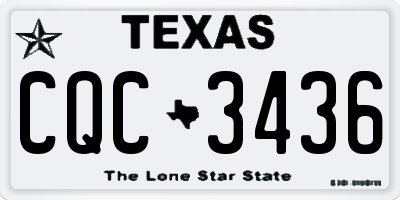 TX license plate CQC3436
