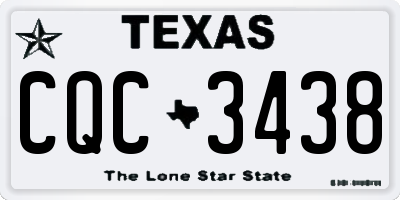TX license plate CQC3438