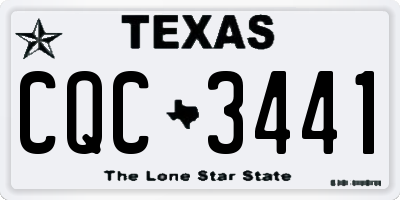 TX license plate CQC3441