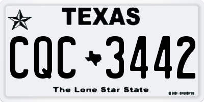 TX license plate CQC3442