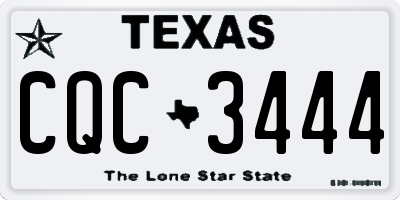 TX license plate CQC3444