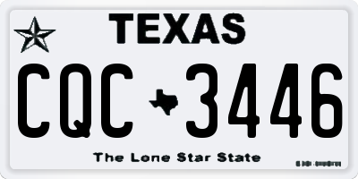TX license plate CQC3446