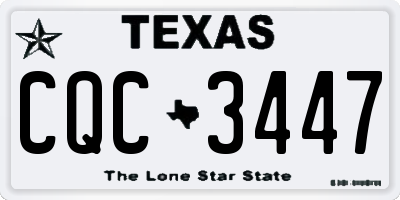 TX license plate CQC3447