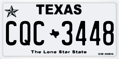 TX license plate CQC3448