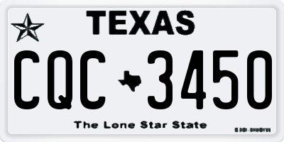 TX license plate CQC3450