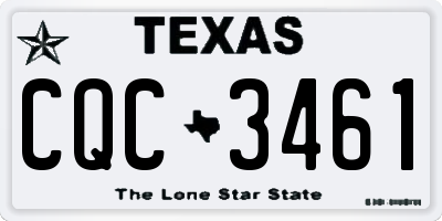 TX license plate CQC3461
