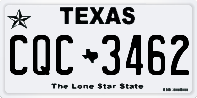 TX license plate CQC3462