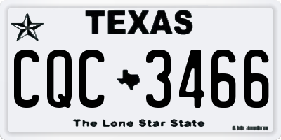 TX license plate CQC3466