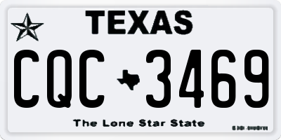 TX license plate CQC3469