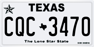 TX license plate CQC3470