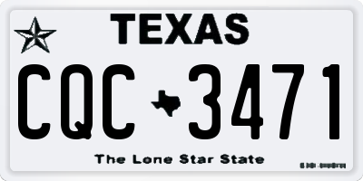 TX license plate CQC3471