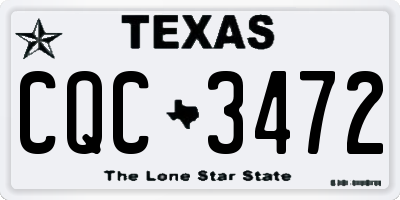 TX license plate CQC3472