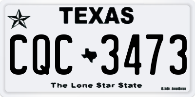 TX license plate CQC3473