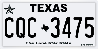 TX license plate CQC3475