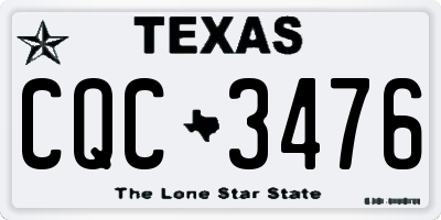 TX license plate CQC3476