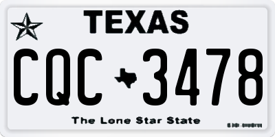 TX license plate CQC3478