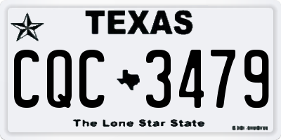 TX license plate CQC3479
