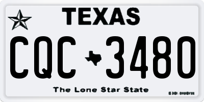 TX license plate CQC3480