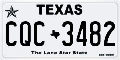 TX license plate CQC3482