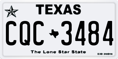 TX license plate CQC3484