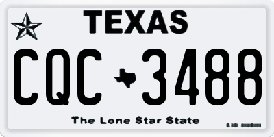 TX license plate CQC3488