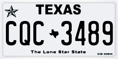 TX license plate CQC3489