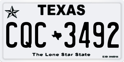 TX license plate CQC3492