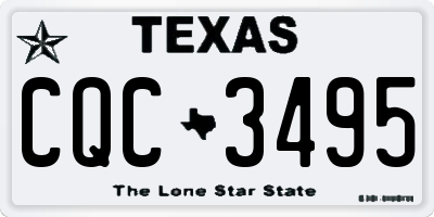 TX license plate CQC3495