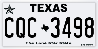 TX license plate CQC3498