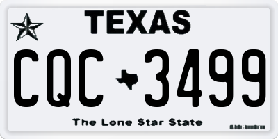 TX license plate CQC3499