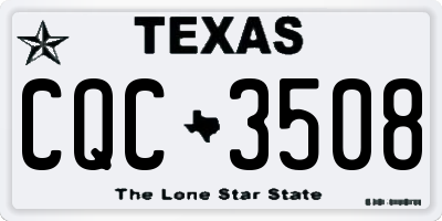 TX license plate CQC3508
