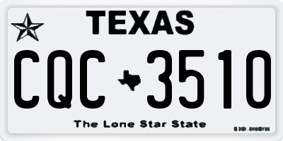 TX license plate CQC3510