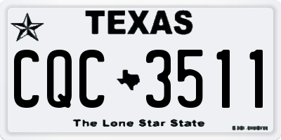 TX license plate CQC3511