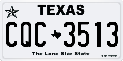 TX license plate CQC3513