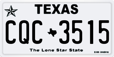TX license plate CQC3515