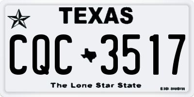 TX license plate CQC3517