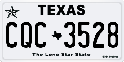 TX license plate CQC3528