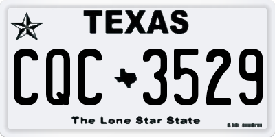 TX license plate CQC3529