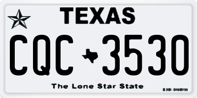 TX license plate CQC3530