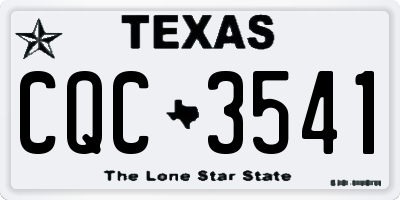 TX license plate CQC3541