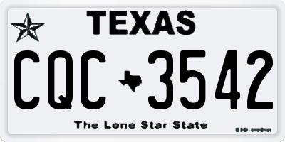 TX license plate CQC3542