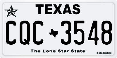 TX license plate CQC3548