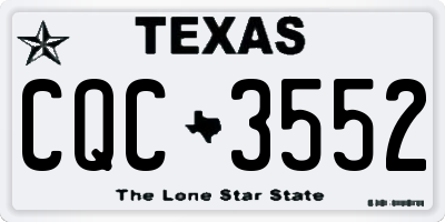 TX license plate CQC3552