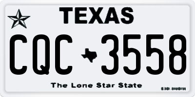 TX license plate CQC3558