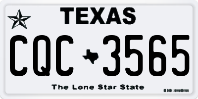TX license plate CQC3565