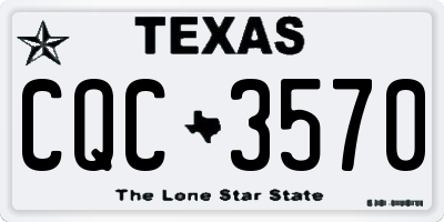 TX license plate CQC3570