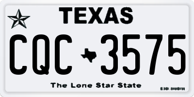 TX license plate CQC3575