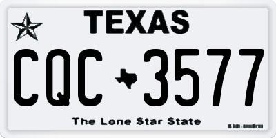 TX license plate CQC3577