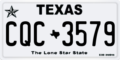 TX license plate CQC3579